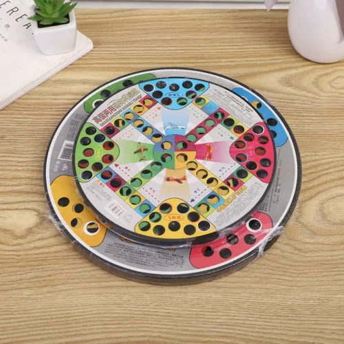 Lezhi By Me Dual Purpose Board With Glass Beads For Checkers And Flight Chess, Multifunction Game Piece Board Games