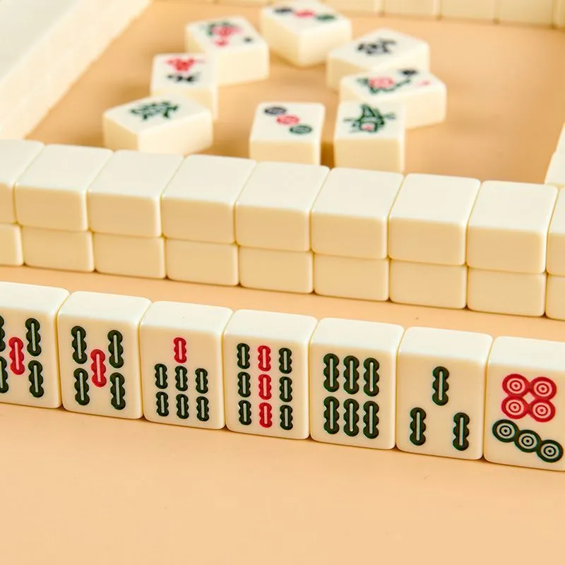 Lezhi By Me Mini Mahjong Tiles Travel Portable MINI Cute Hand Crafted Small Size Board Games-1
