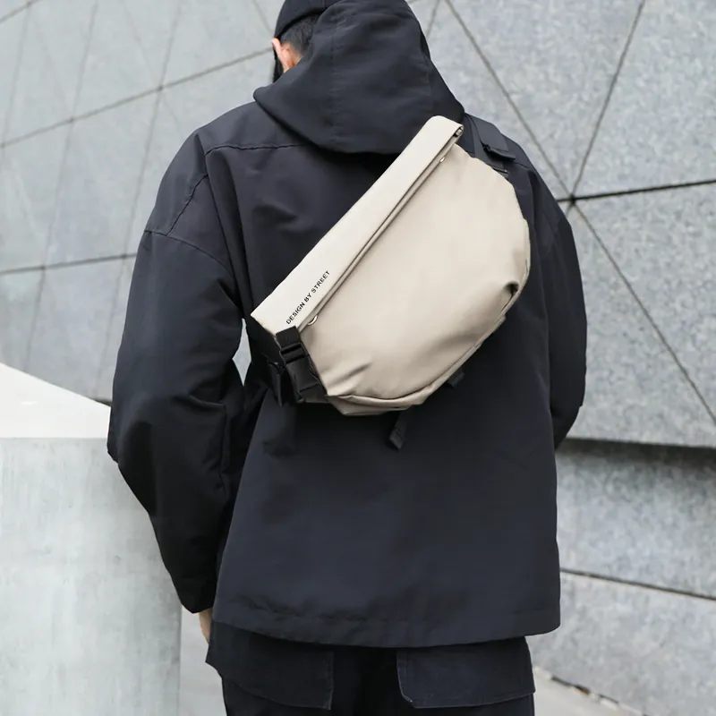 RIOREX Polyamide Messenger Bag Shoulder Bag Crossbody Bag Regular Unisex Black/Custard/Gray Black/Frosted Black-32