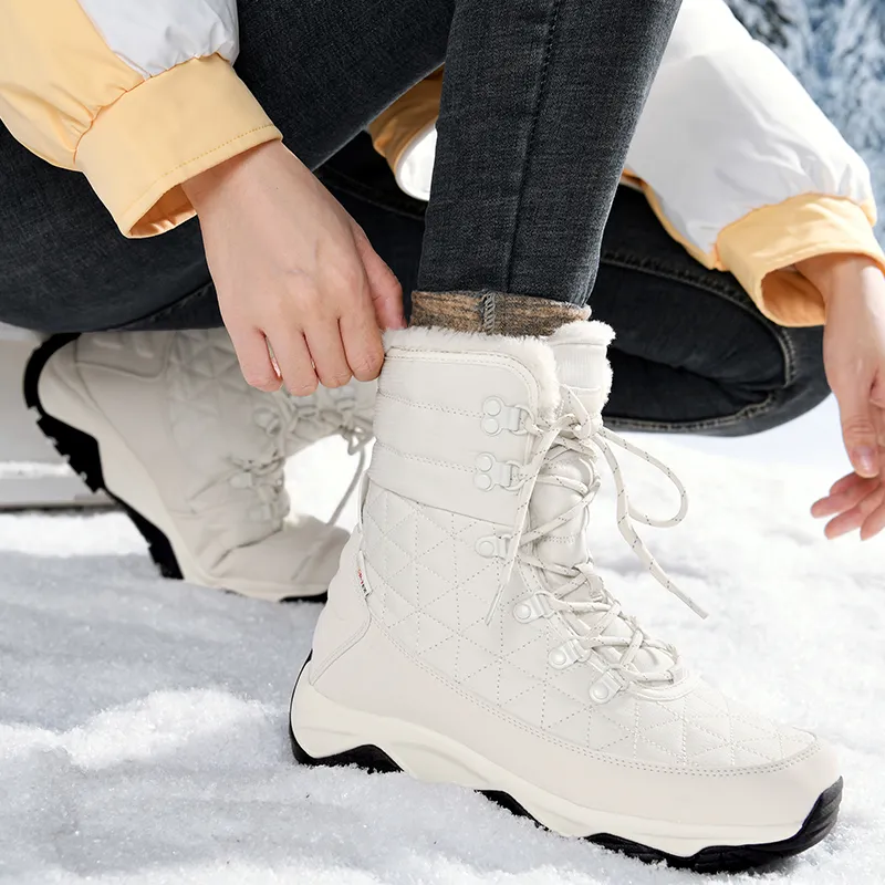 XIANGGUAN Warm Wear-Resistant Slip-Resistant Knee-High Snow Boots Unisex-7