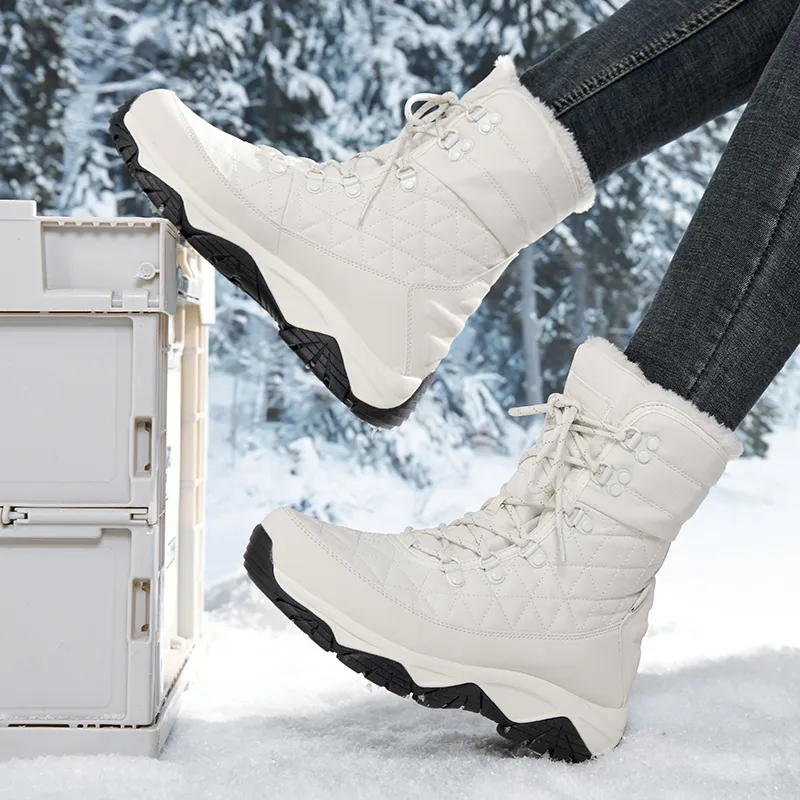 XIANGGUAN Warm Wear-Resistant Slip-Resistant Knee-High Snow Boots Unisex-6