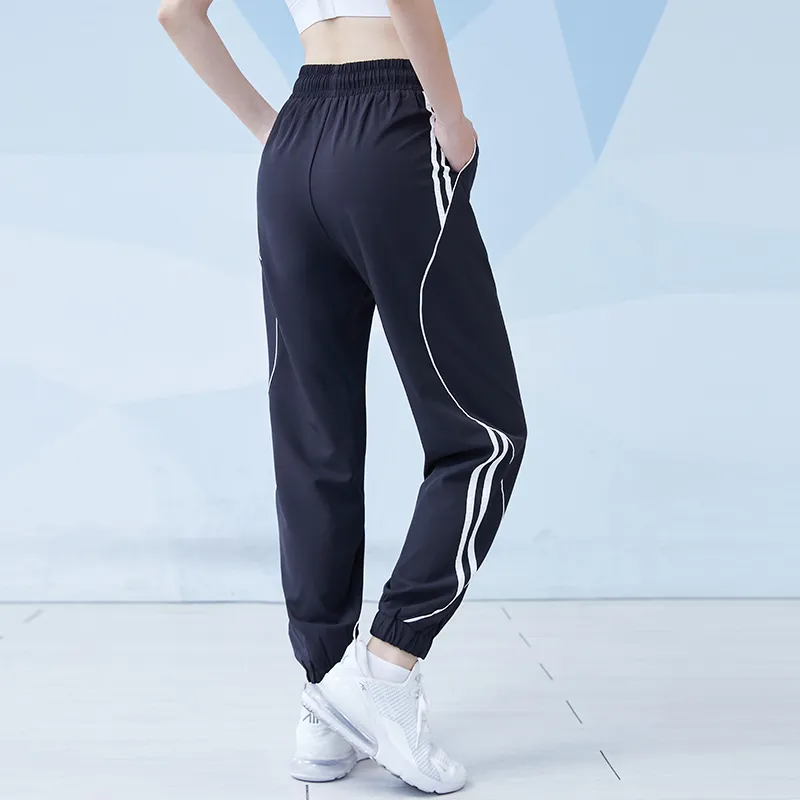 Cosleaf Athletic Trousers Women's Black & White Edges-2
