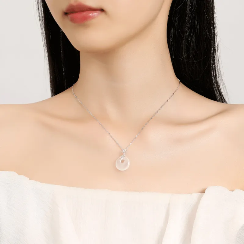Fortune Gold Chalcedony Jade Necklaces Women's-8