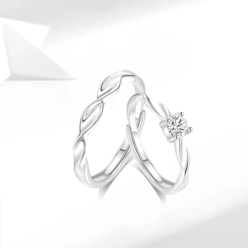 Fortune Gold Sterling Silver Rings Unisex-6