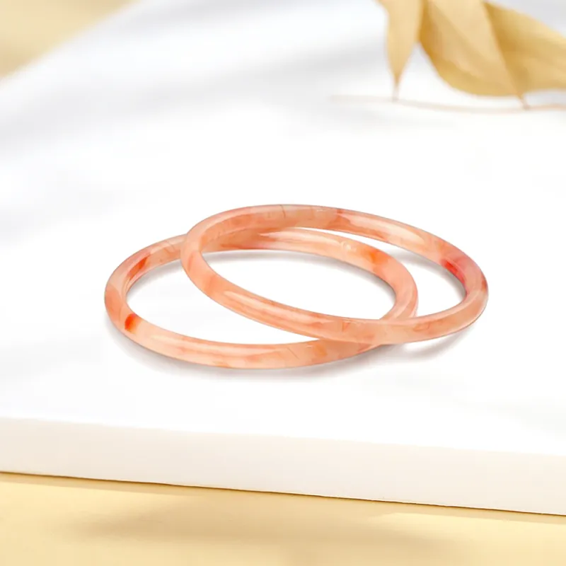 Fortune Gold Colored Glaze Bangles Women's-1