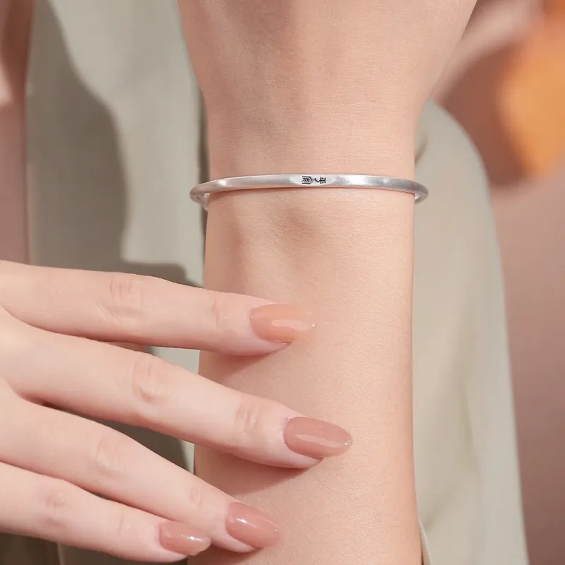 Fortune Gold 999 Fine Silver Sterling Silver Bracelets Unisex-4