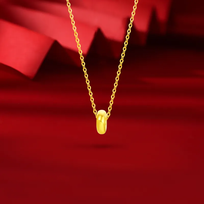 Fortune Gold Box Necklaces Unisex-3