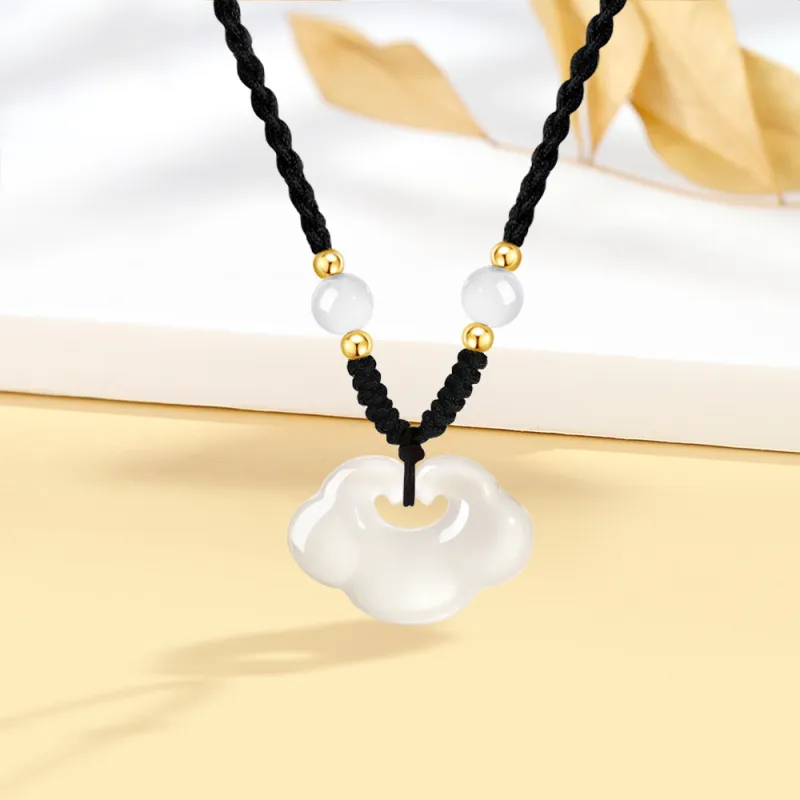 Fortune Gold Chalcedony Necklaces Unisex-1