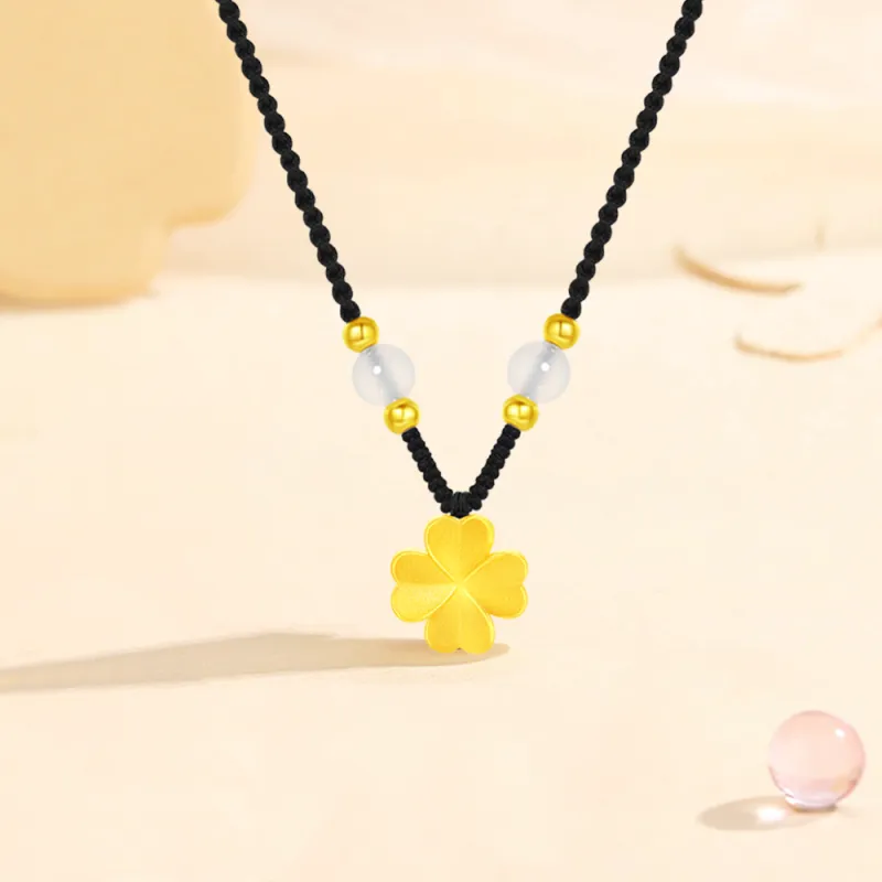 Fortune Gold Box Necklaces Unisex-5
