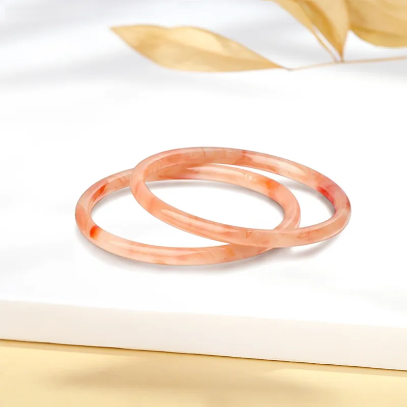 Fortune Gold Colored Glaze Bangles Women's-3