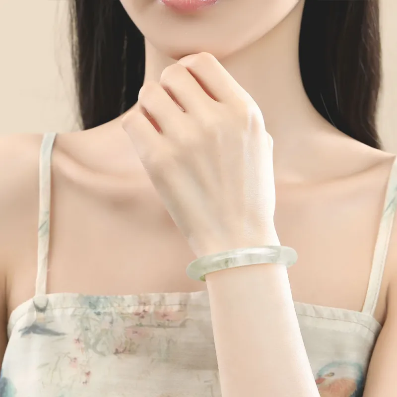 Fortune Gold Tianshan Jade Bangles Women's-5