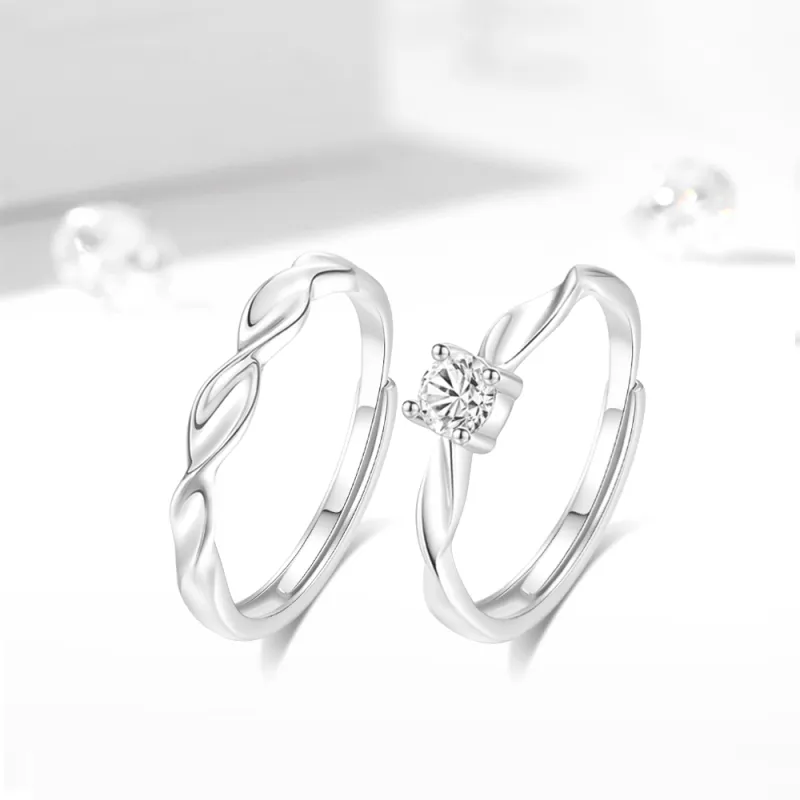 Fortune Gold Sterling Silver Rings Unisex-5