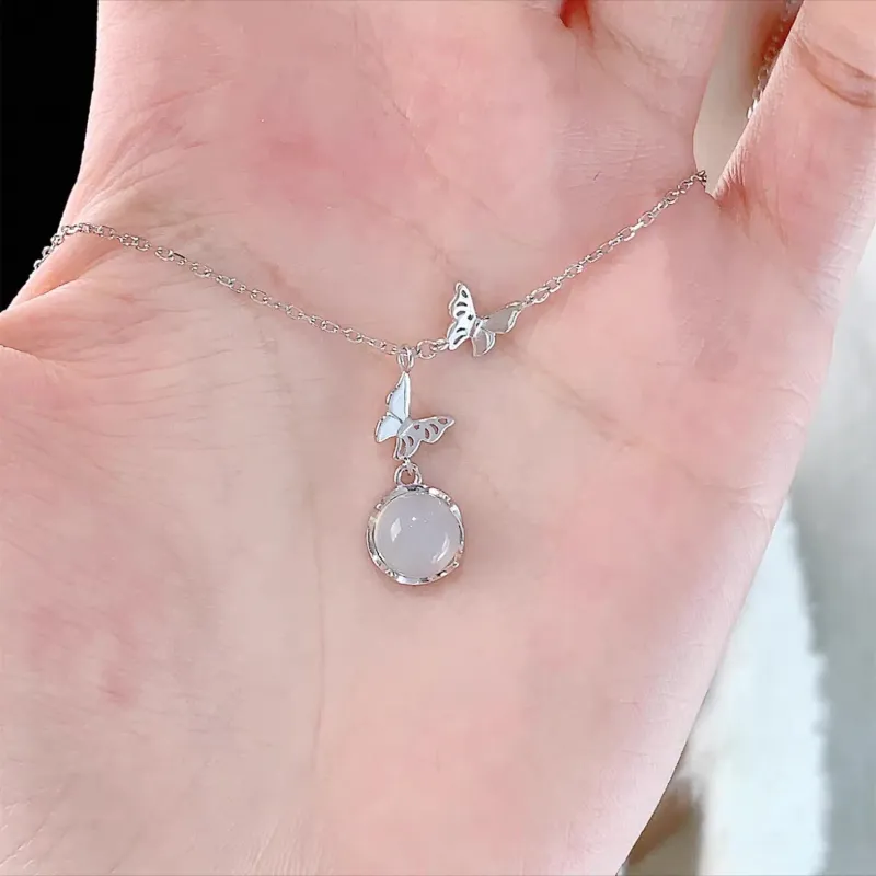 Fortune Gold Chalcedony Jade Necklaces Women's-6