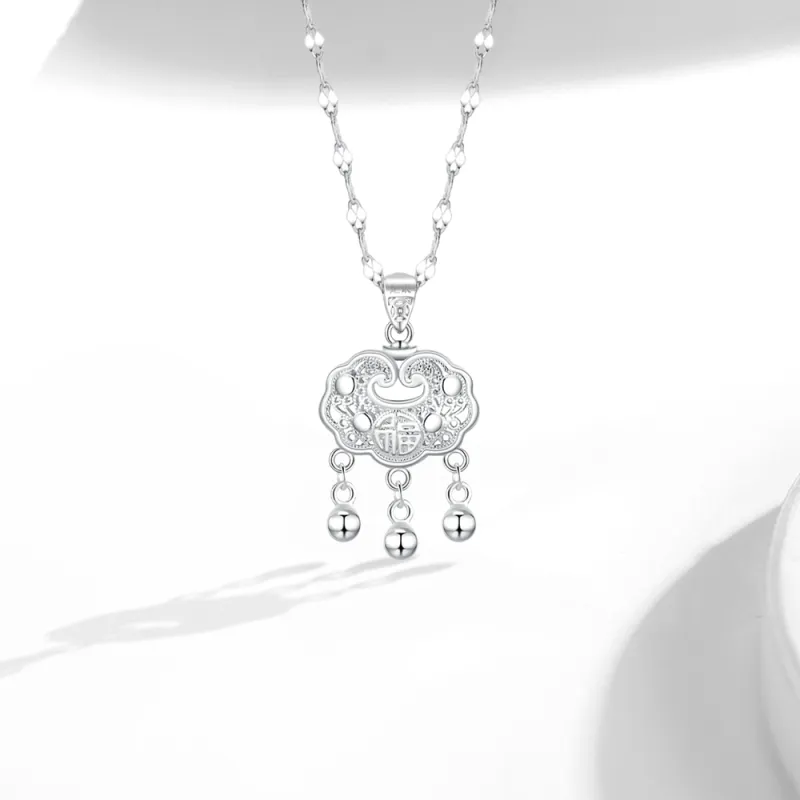 Fortune Gold 999 Fine Silver Necklaces Unisex-5