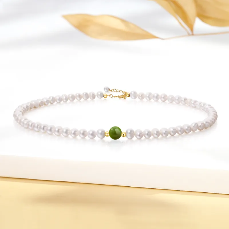 Fortune Gold Pearl Necklaces Women's-4