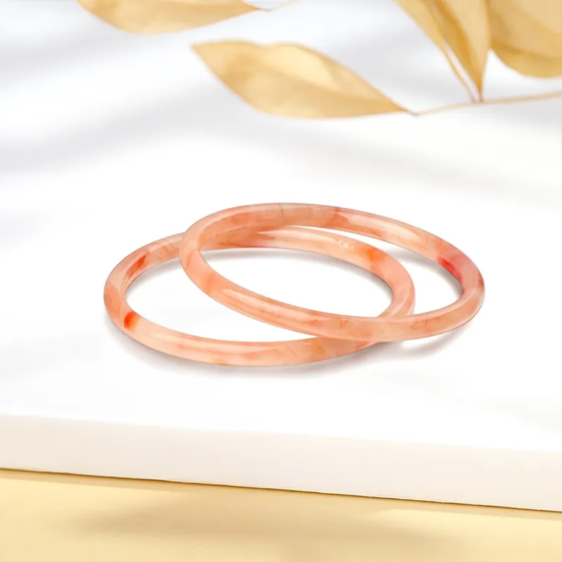 Fortune Gold Colored Glaze Bangles Women's-2