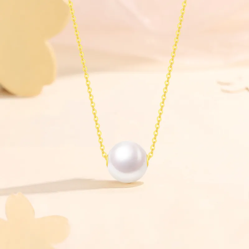 Fortune Gold Pearl Necklaces Unisex-3