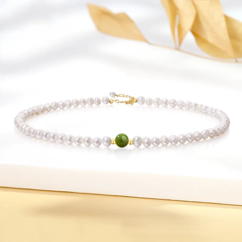 Fortune Gold Pearl Necklaces Women's-3
