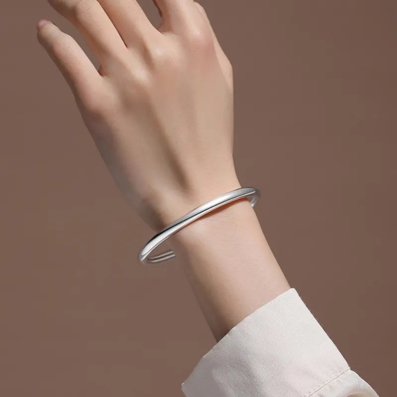 Fortune Gold 999 Fine Silver Bangles Women's-1