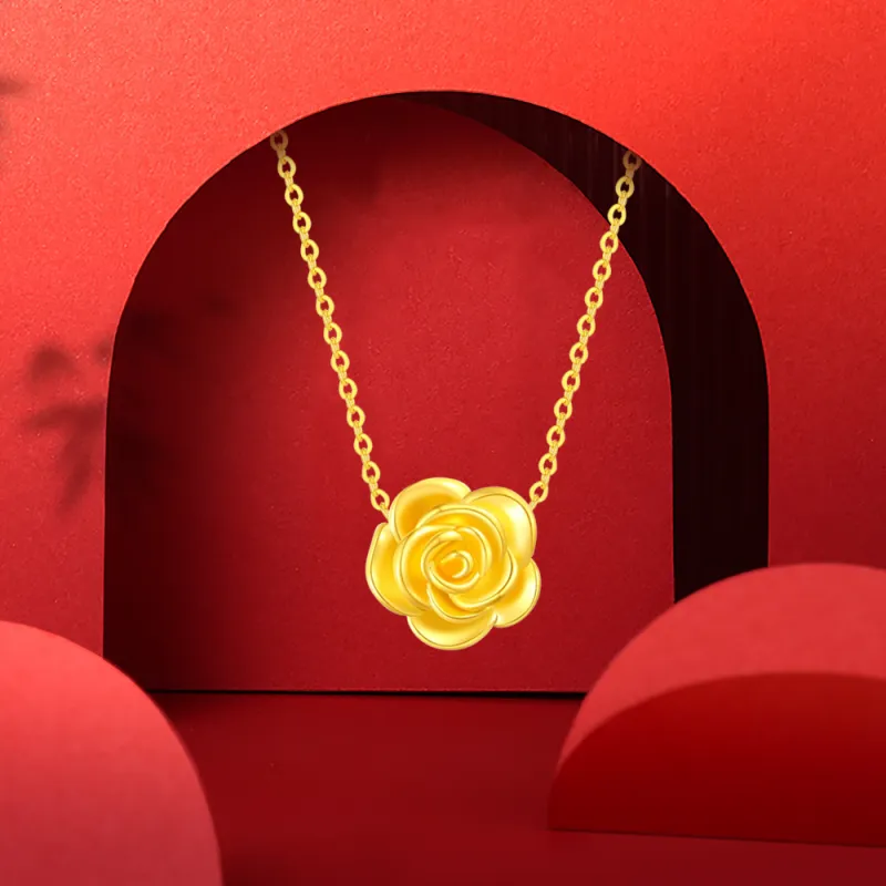 Fortune Gold Jewelry Mom Box Necklace Women's-11