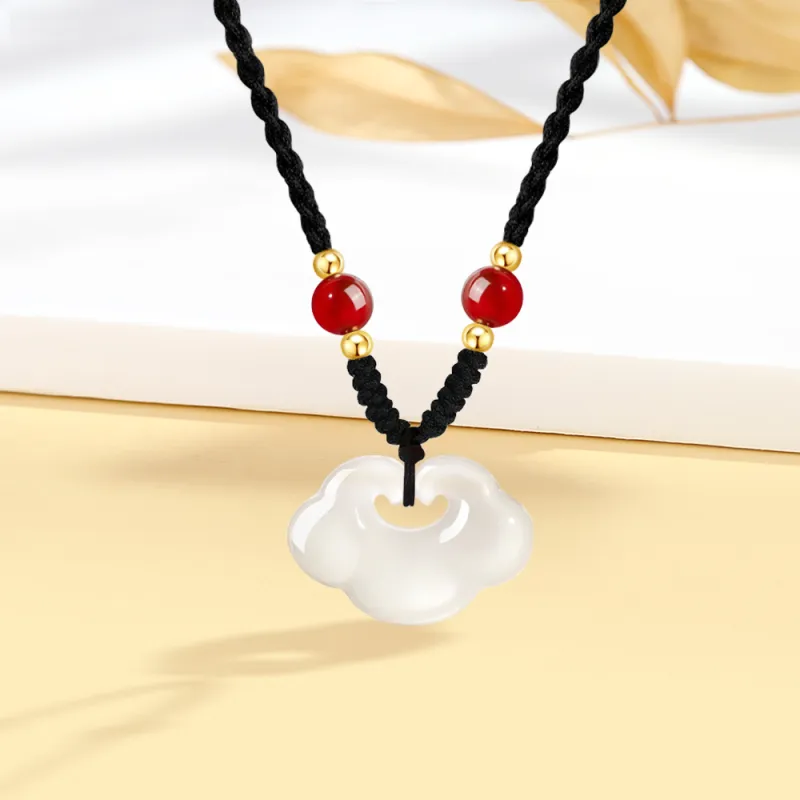 Fortune Gold Chalcedony Necklaces Unisex-11