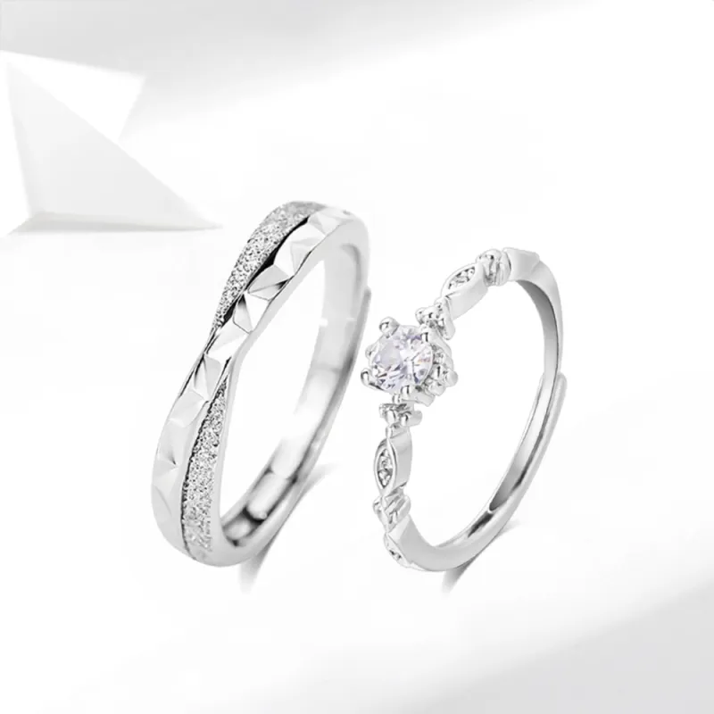 Fortune Gold Gift Box Set Rings Unisex-7