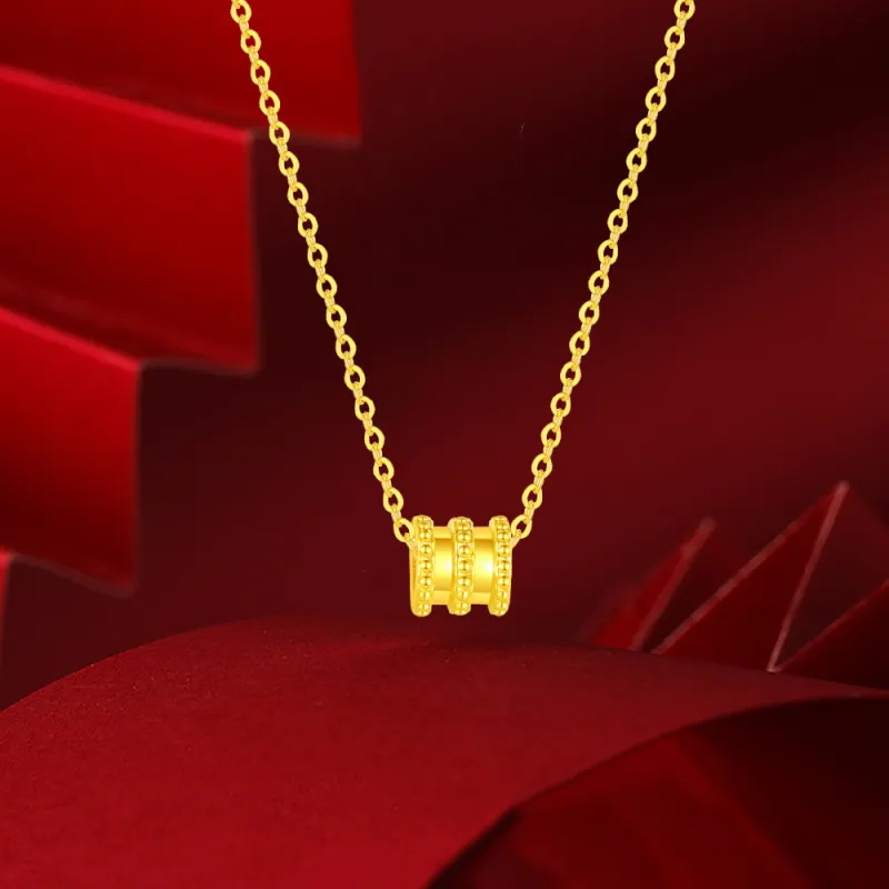 Fortune Gold Jewelry Mom Box Necklace Women's-5