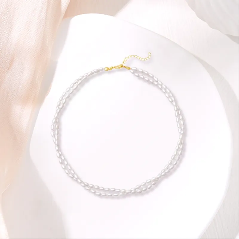 Fortune Gold Pearl Necklaces Women's-2