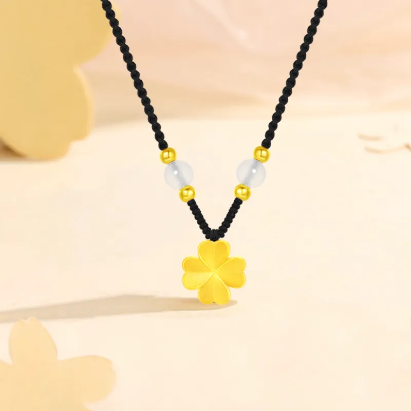 Fortune Gold Box Necklaces Unisex-2