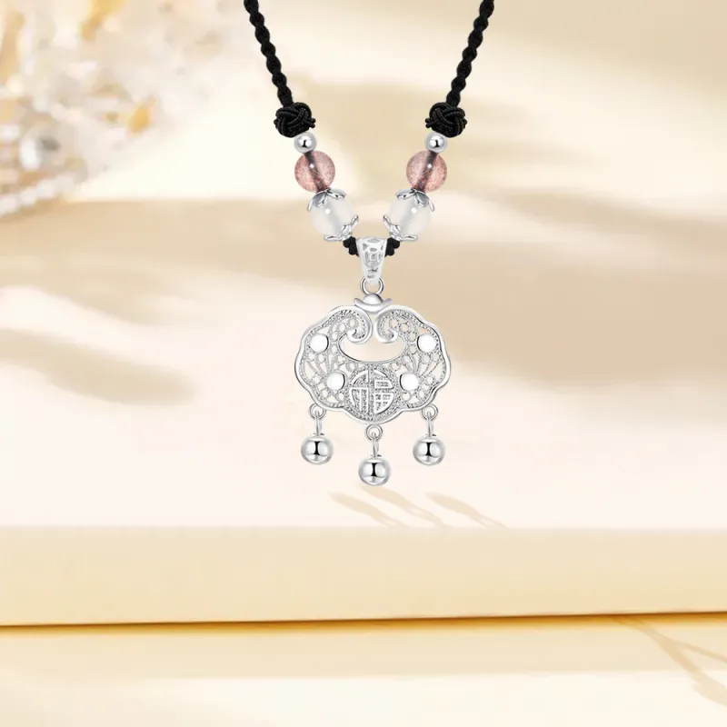 Fortune Gold Agate Necklaces Women's-1