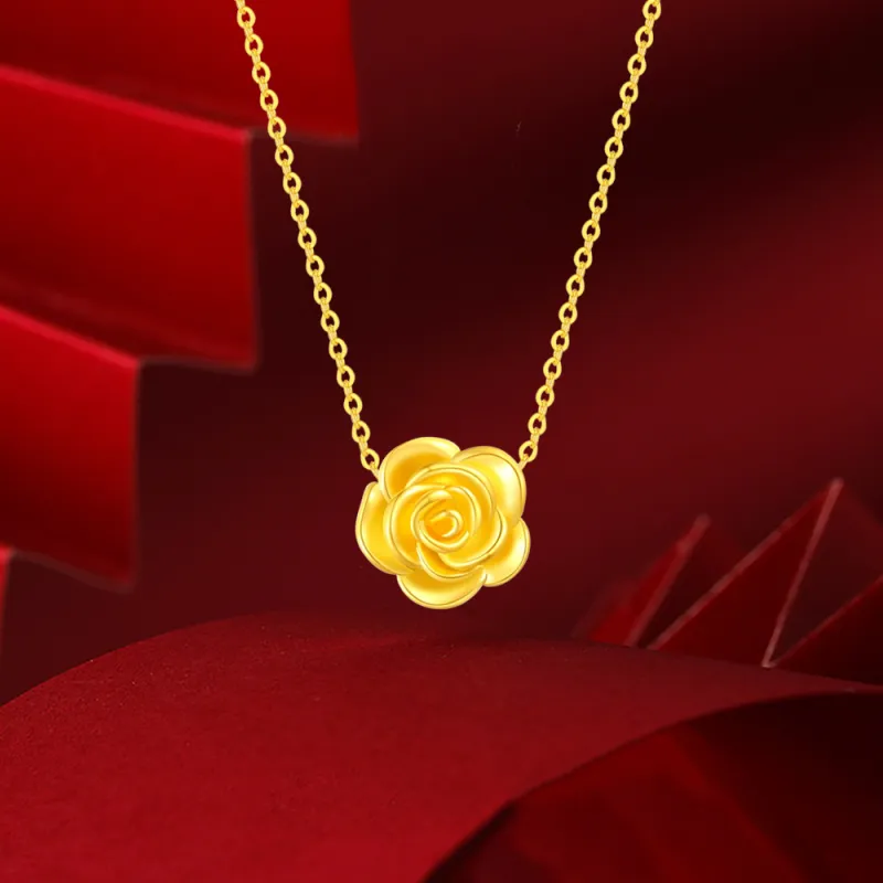 Fortune Gold Jewelry Mom Box Necklace Women's-10