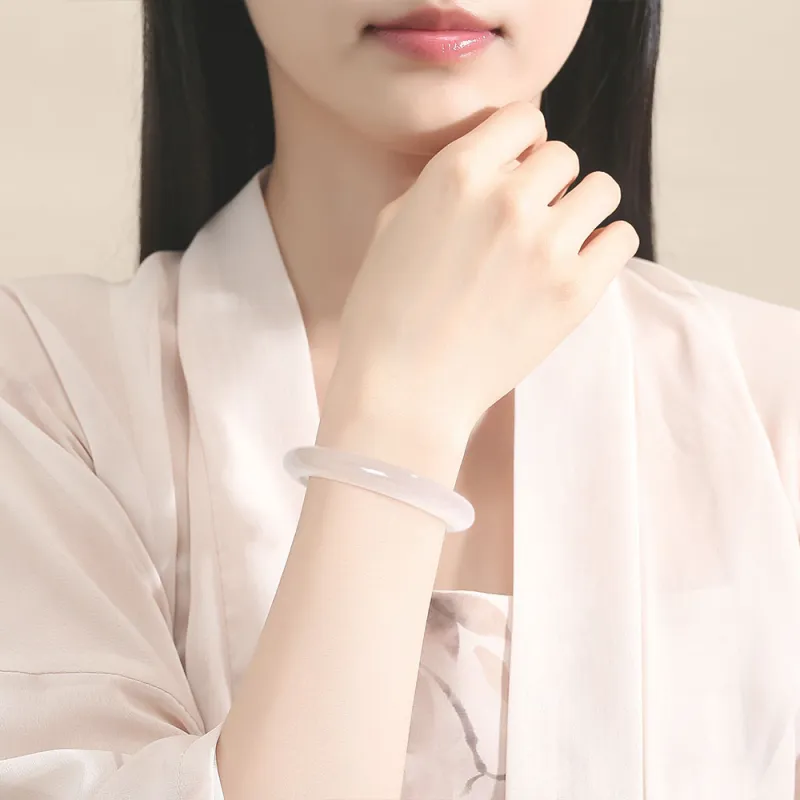 Fortune Gold Chalcedony Bangles Women's-3