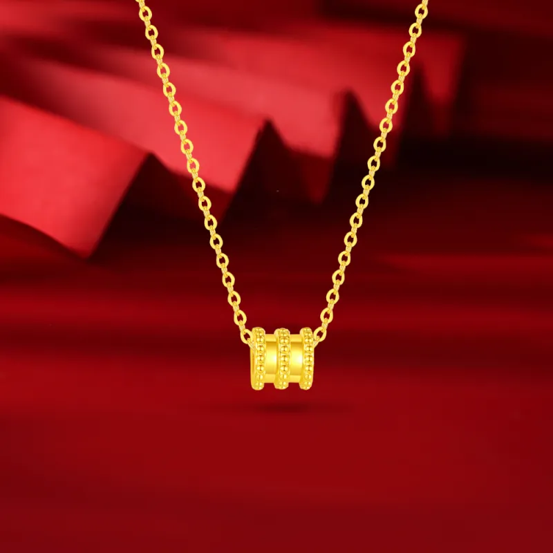 Fortune Gold Jewelry Mom Box Necklace Women's-4
