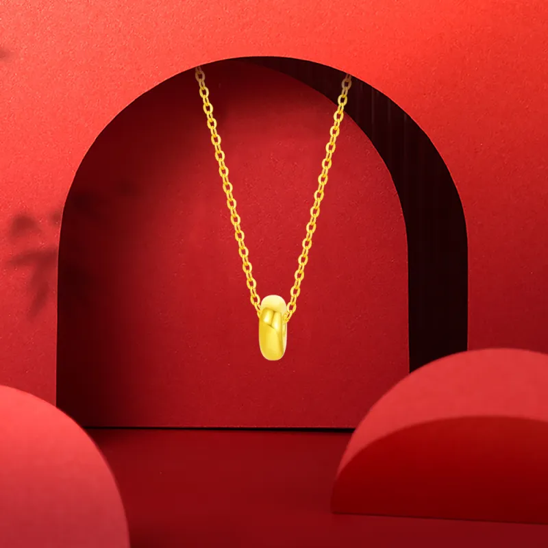 Fortune Gold Box Necklaces Unisex-2