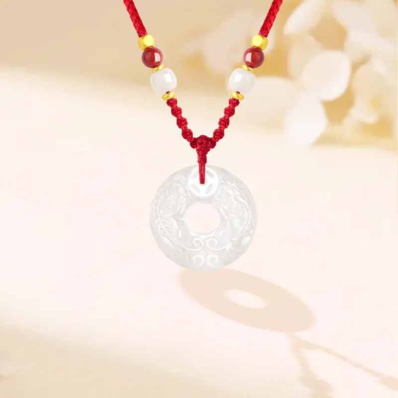 Fortune Gold Chalcedony Necklaces Unisex-6