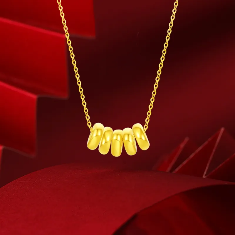 Fortune Gold Box Necklaces Unisex-14