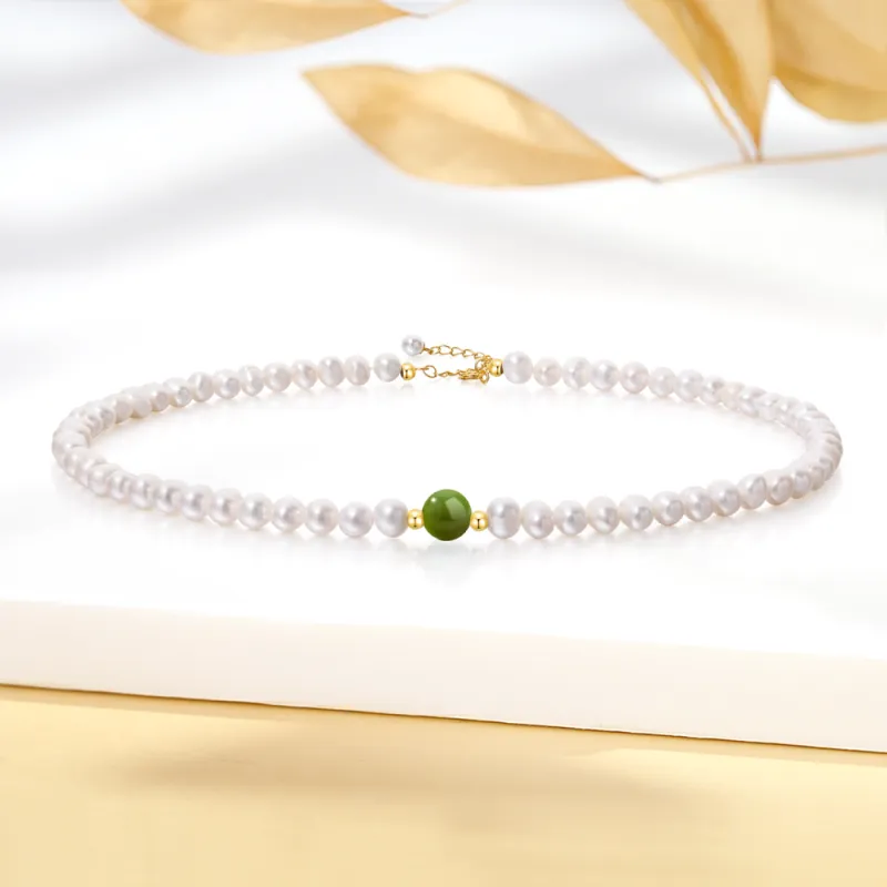 Fortune Gold Pearl Necklaces Women's-5