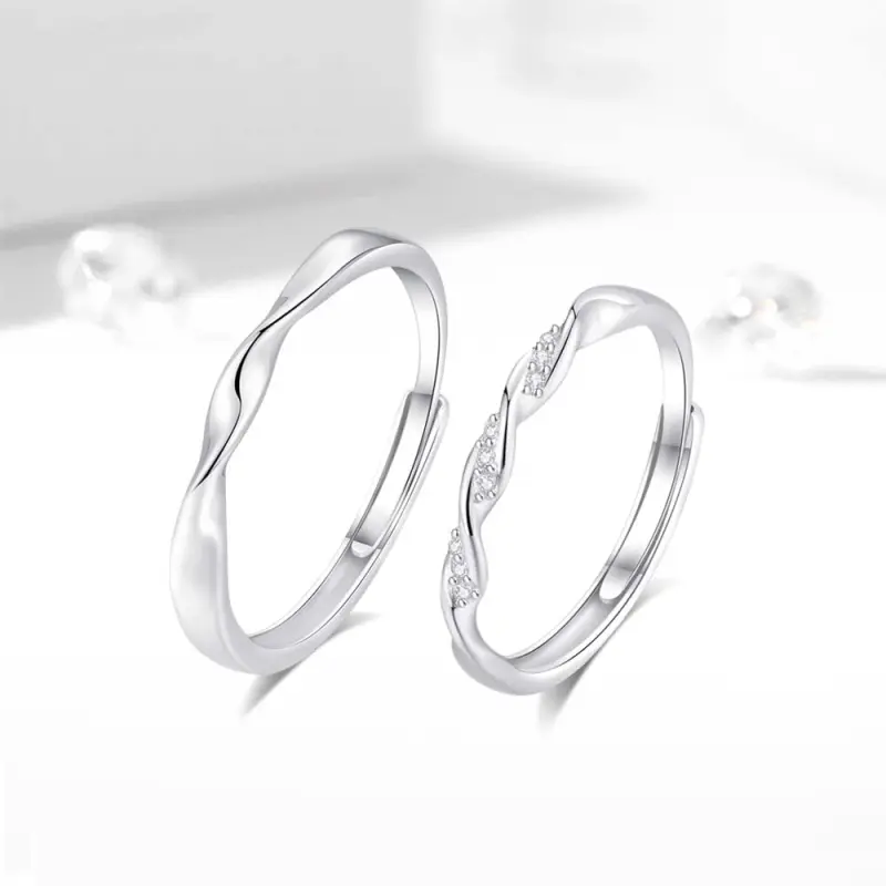 Fortune Gold Zirconia Rings Unisex-5