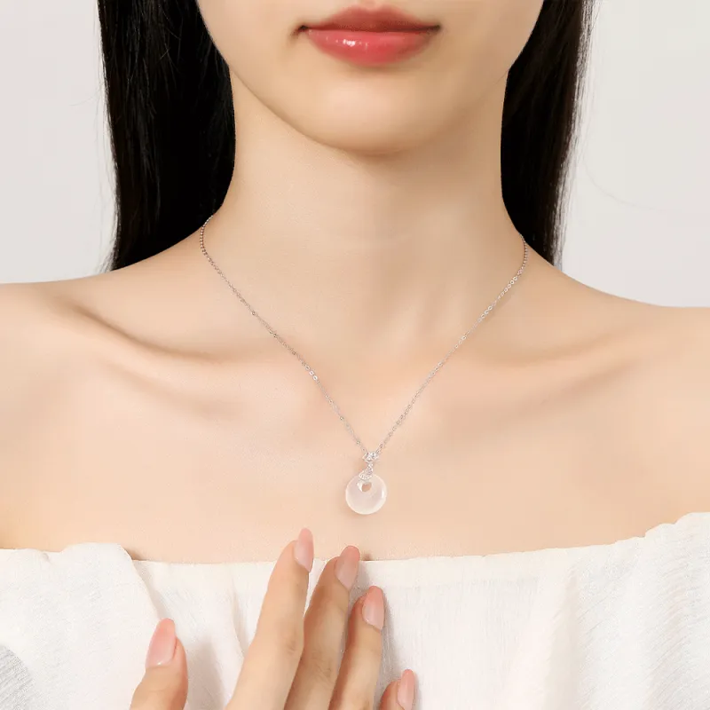 Fortune Gold Chalcedony Jade Necklaces Women's-10