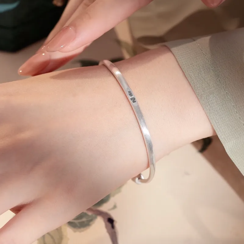 Fortune Gold 999 Fine Silver Sterling Silver Bracelets Unisex-2