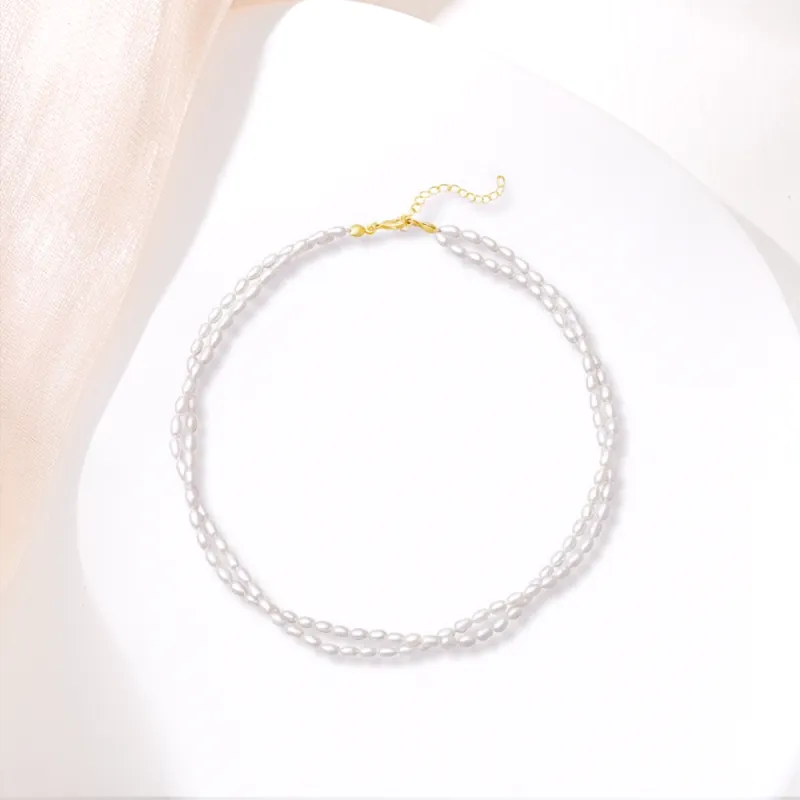 Fortune Gold Pearl Necklaces Women's-3