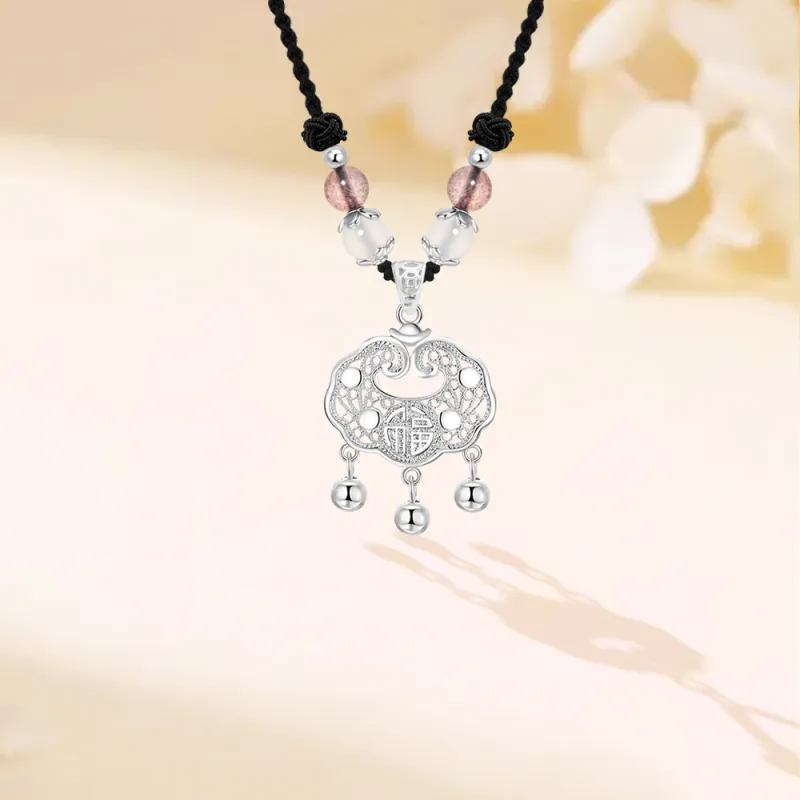 Fortune Gold Agate Necklaces Women's-2