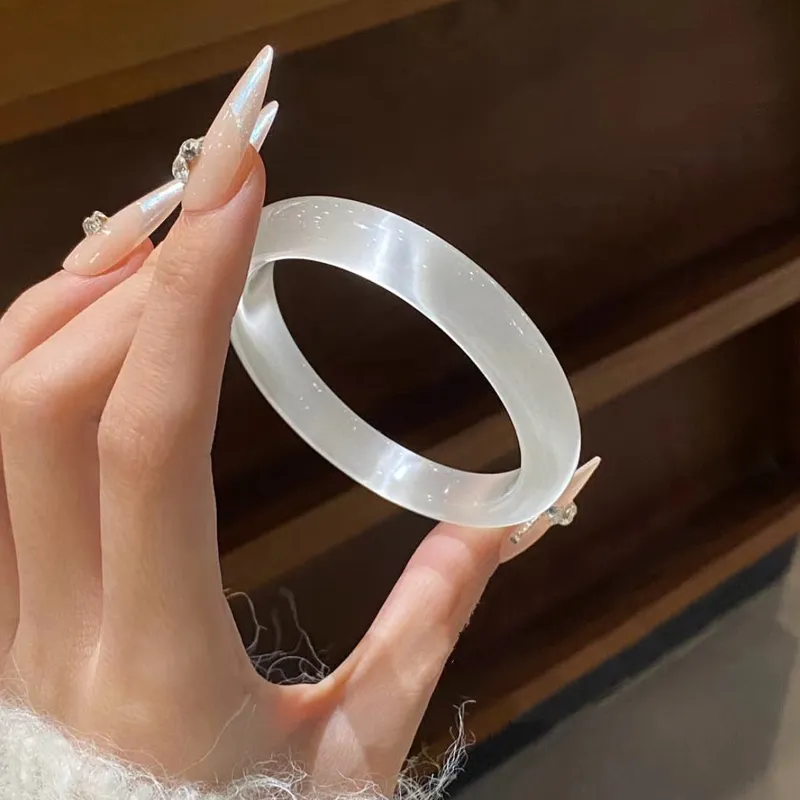 Fortune Gold Glass Cat Eye Box Bangle Women's-3