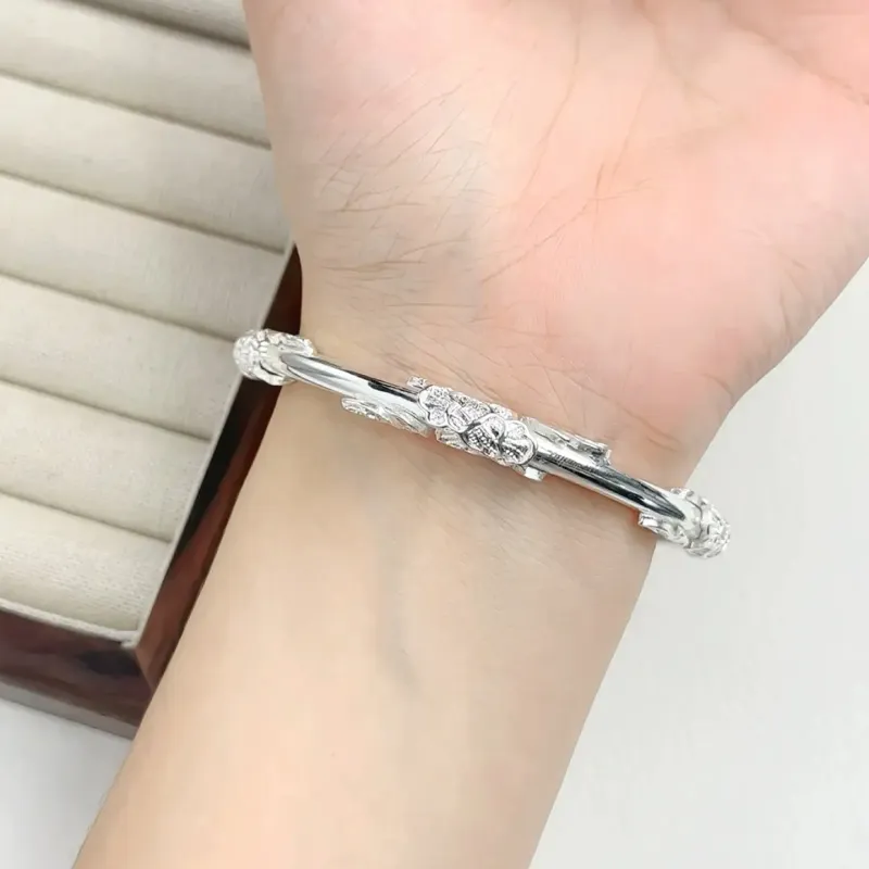 Fortune Gold Year Of The Snake Box Bangles Women's-2
