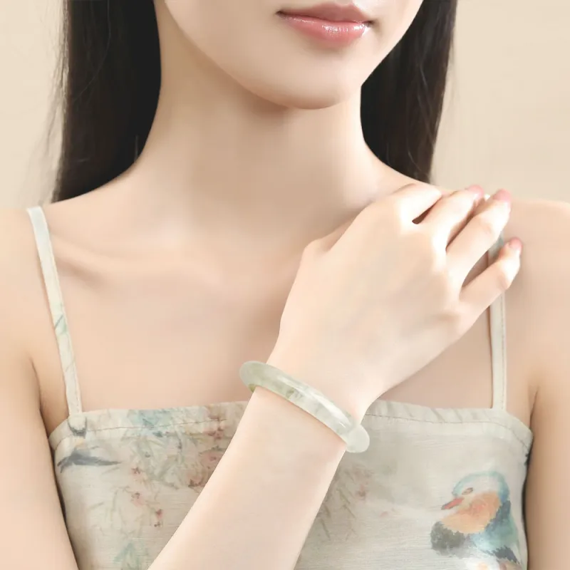 Fortune Gold Tianshan Jade Bangles Women's-6