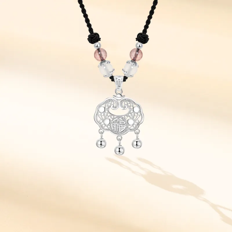 Fortune Gold Agate Necklaces Women's-4