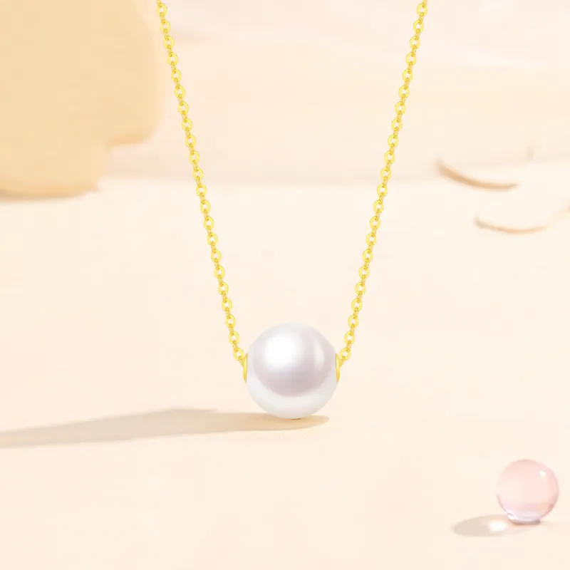 Fortune Gold Pearl Necklaces Unisex-2