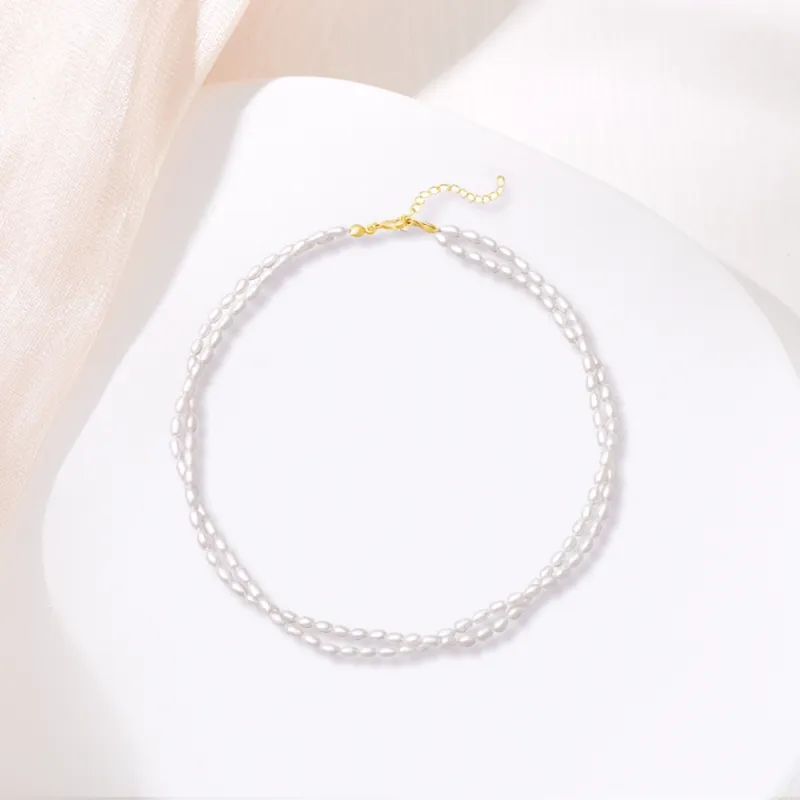 Fortune Gold Pearl Necklaces Women's-4