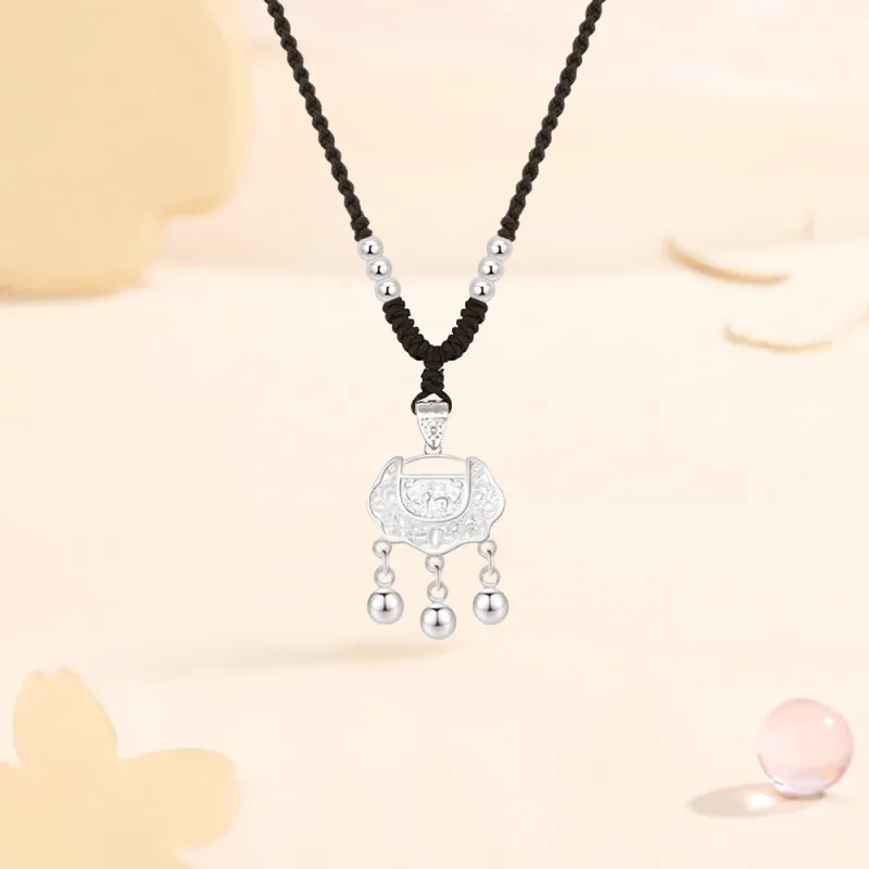 Fortune Gold Chalcedony Box Necklace Women's-13