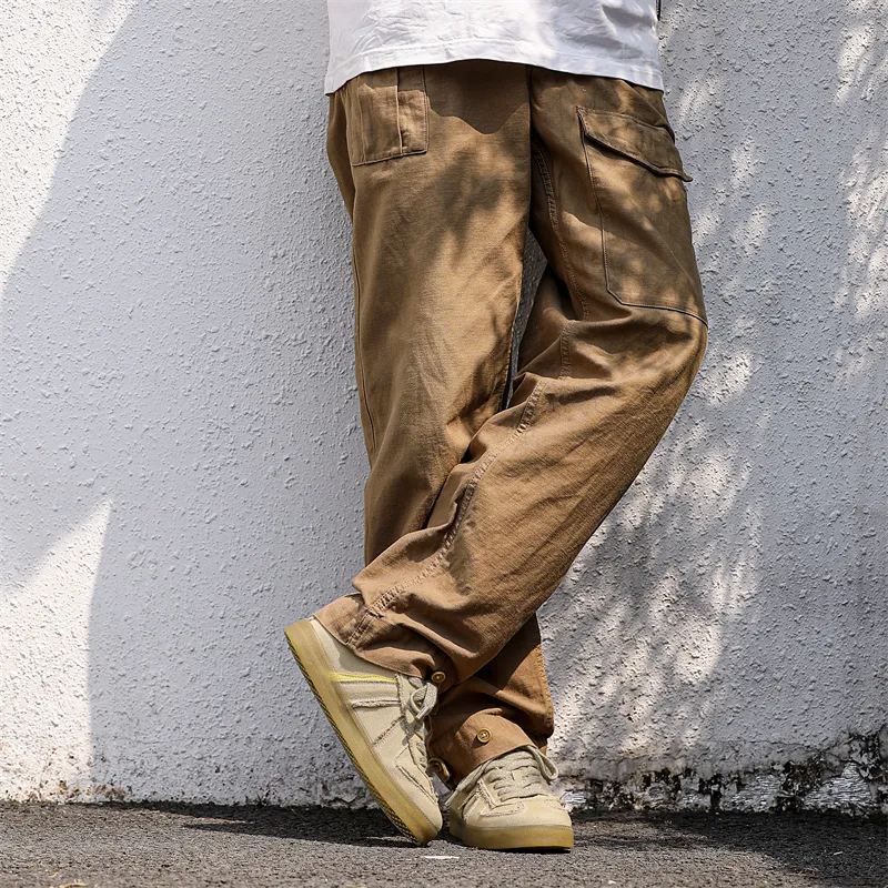 IZEIZIG Canvas Shoes Men Low Top Beige-5
